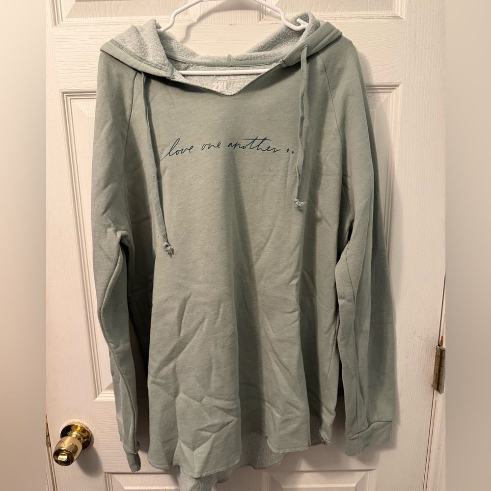 Walk In Love Women’s Green Hoodie